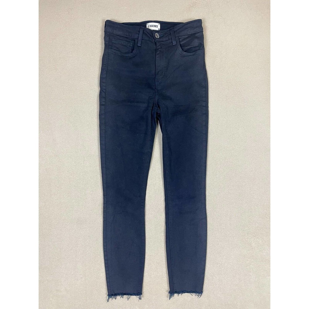 L'agence Jeans Adult 28 Black Denim Mid Rise Pockets Womens